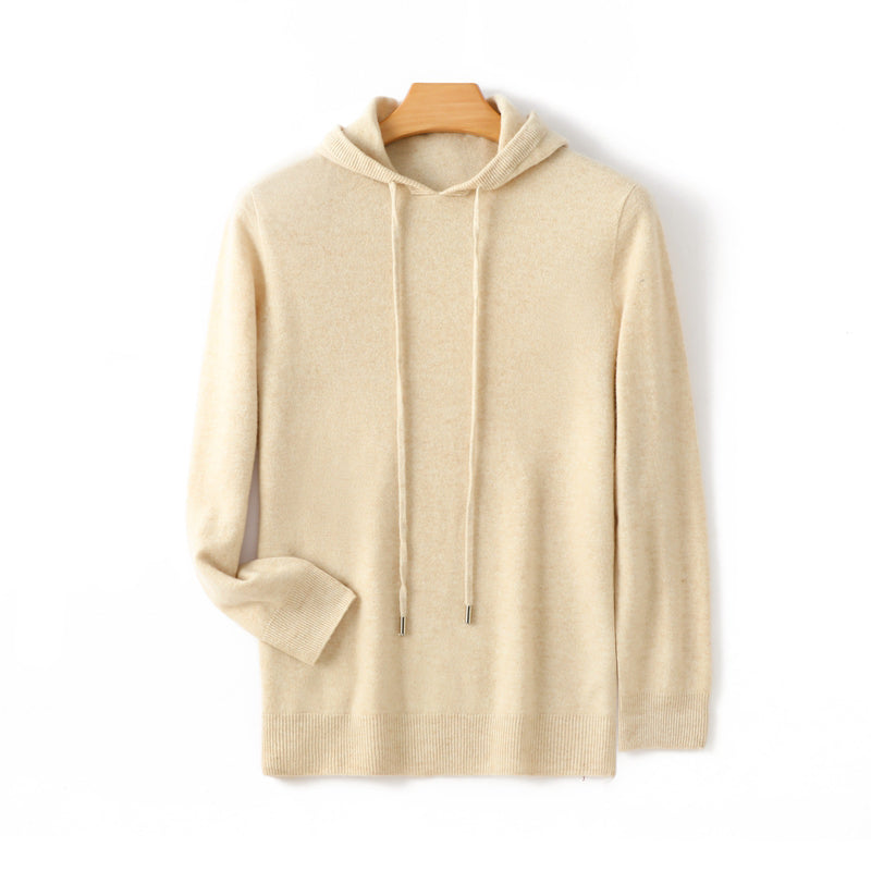 Roberto Russo gray cashmere hoodie ultra-soft lightweight lounge wear with relaxed fit