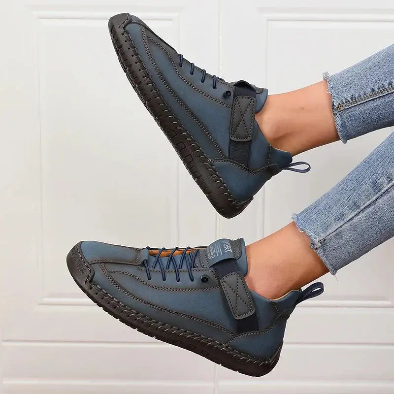 Women's mid-calf lace-up boots retro style secure adjustable fit for versatile city wear