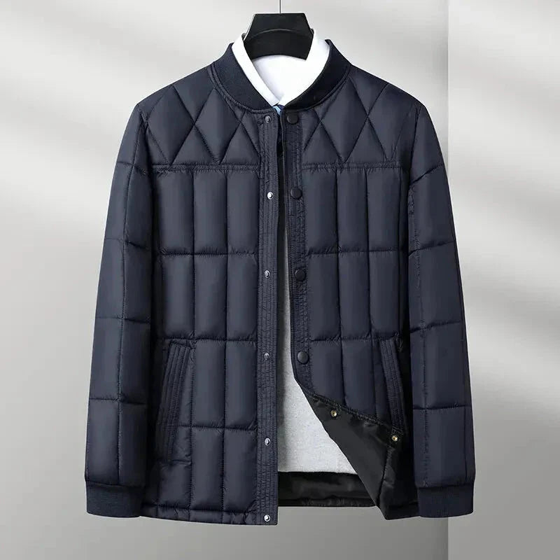 Landon quilted jacket tailored fit breathable cotton padding versatile layering piece