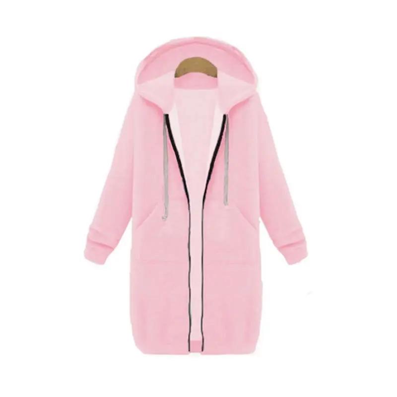 Women's longline zip hoodie cozy layering essential with extended cut for everyday comfort