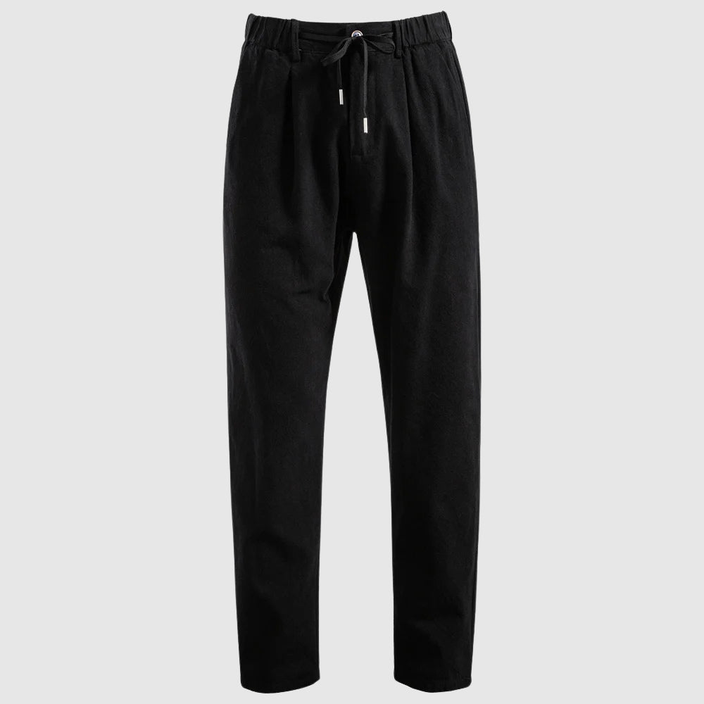Lorenzo Vitali men's linen blend ankle-length coastal pants relaxed fit lightweight breathable