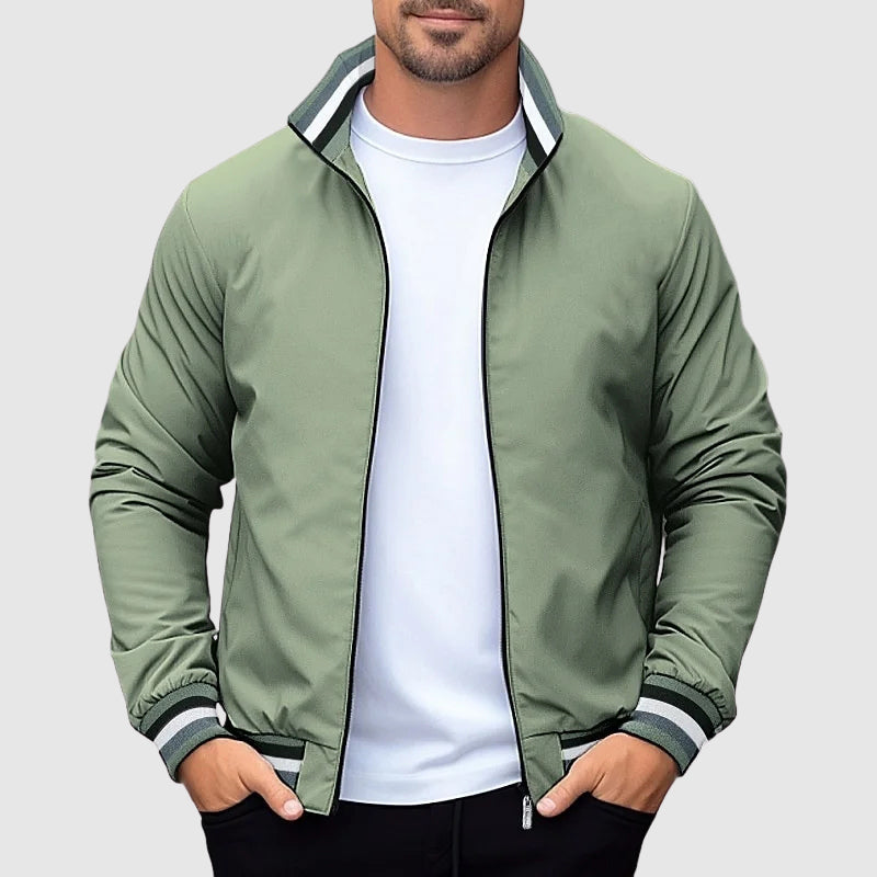 Lorenzo Vitali Metro Glide Jacket lightweight waterproof polyester blend city commuter jacket clean modern cut