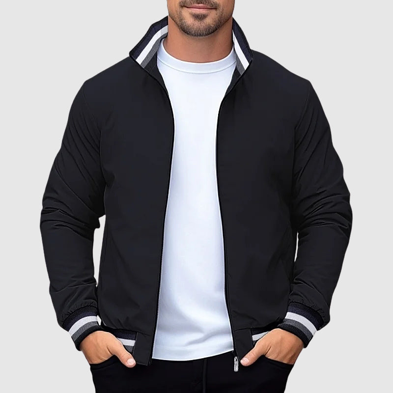 Lorenzo Vitali Metro Glide Jacket lightweight waterproof polyester blend city commuter jacket clean modern cut