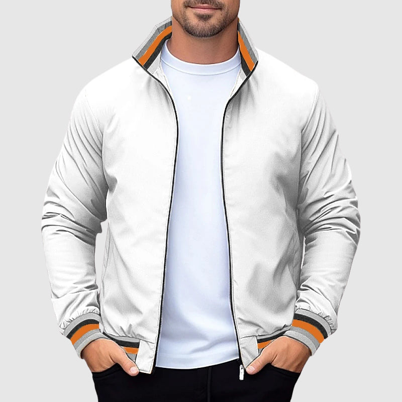 Lorenzo Vitali Metro Glide lightweight waterproof jacket in sleek modern cut for urban sophistication