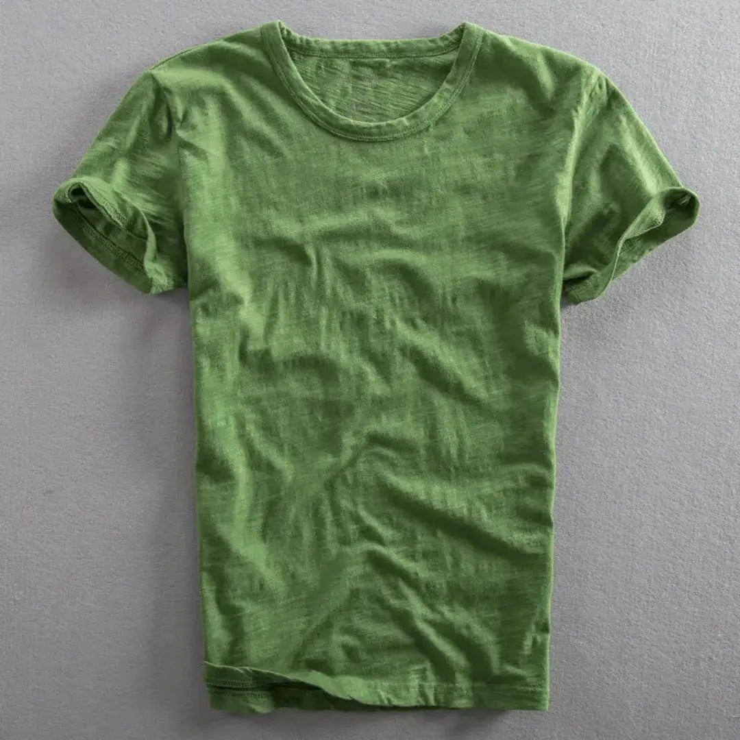 Lorenzo vintage cotton tee relaxed fit lightweight organic everyday casual shirt ultra-soft natural drape