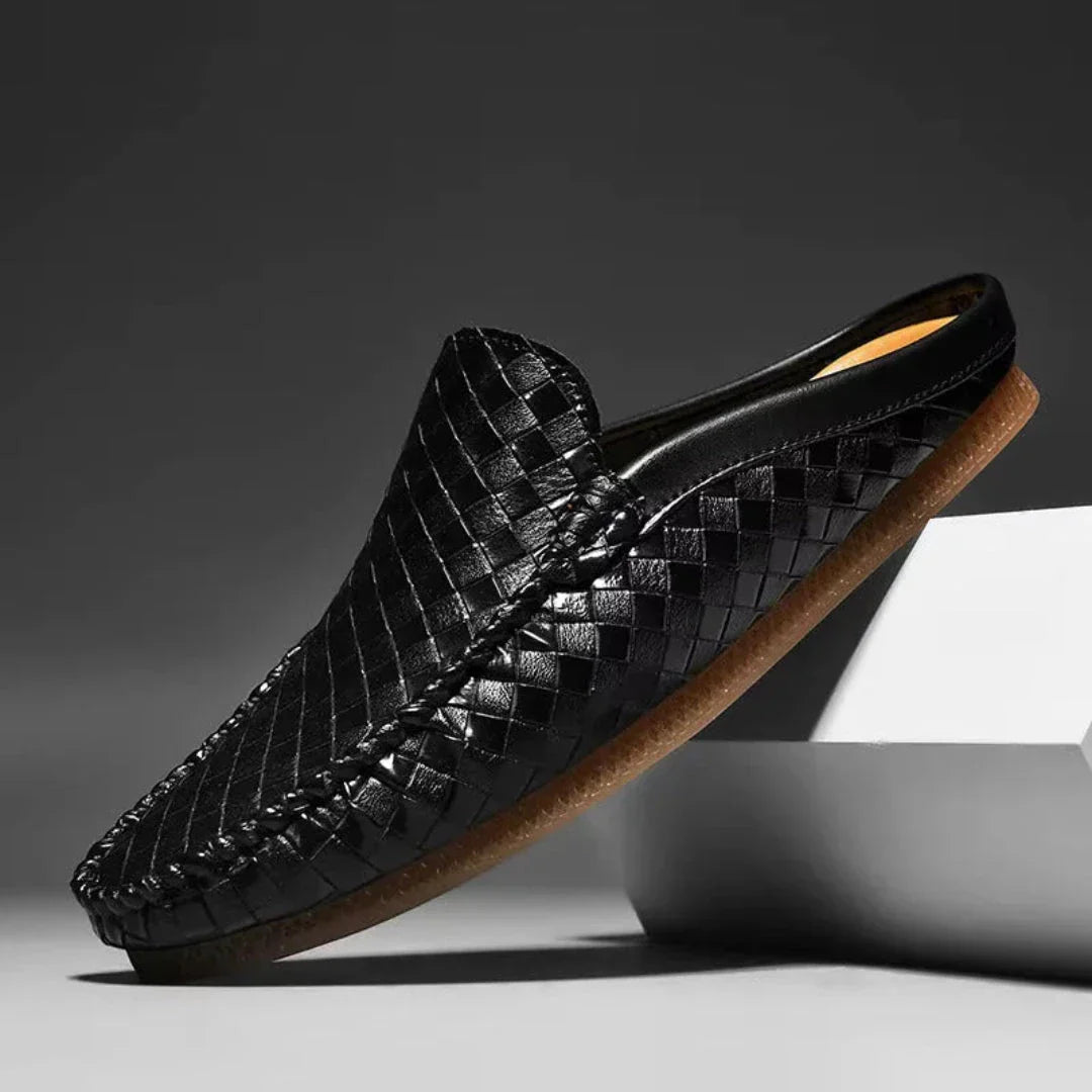 Luka Handwoven Leather Mules