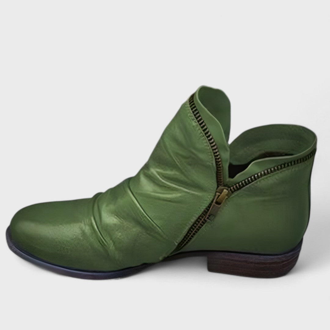 Black comfort ankle boots with cushioned sole and ergonomic supportive design for all-day comfort