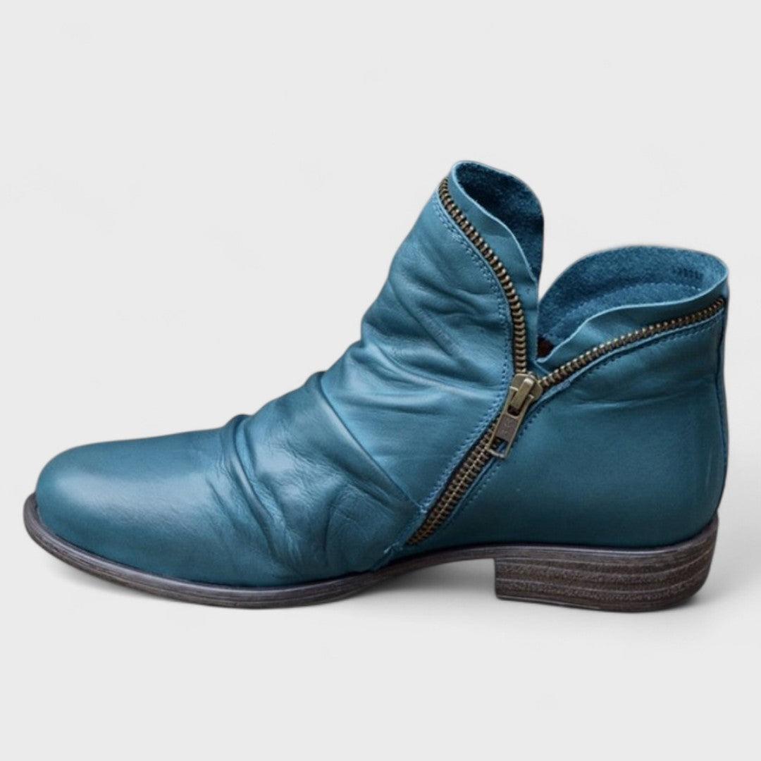 Maggie comfort boots in neutral tones, supportive ergonomic cut with cushioned interior
