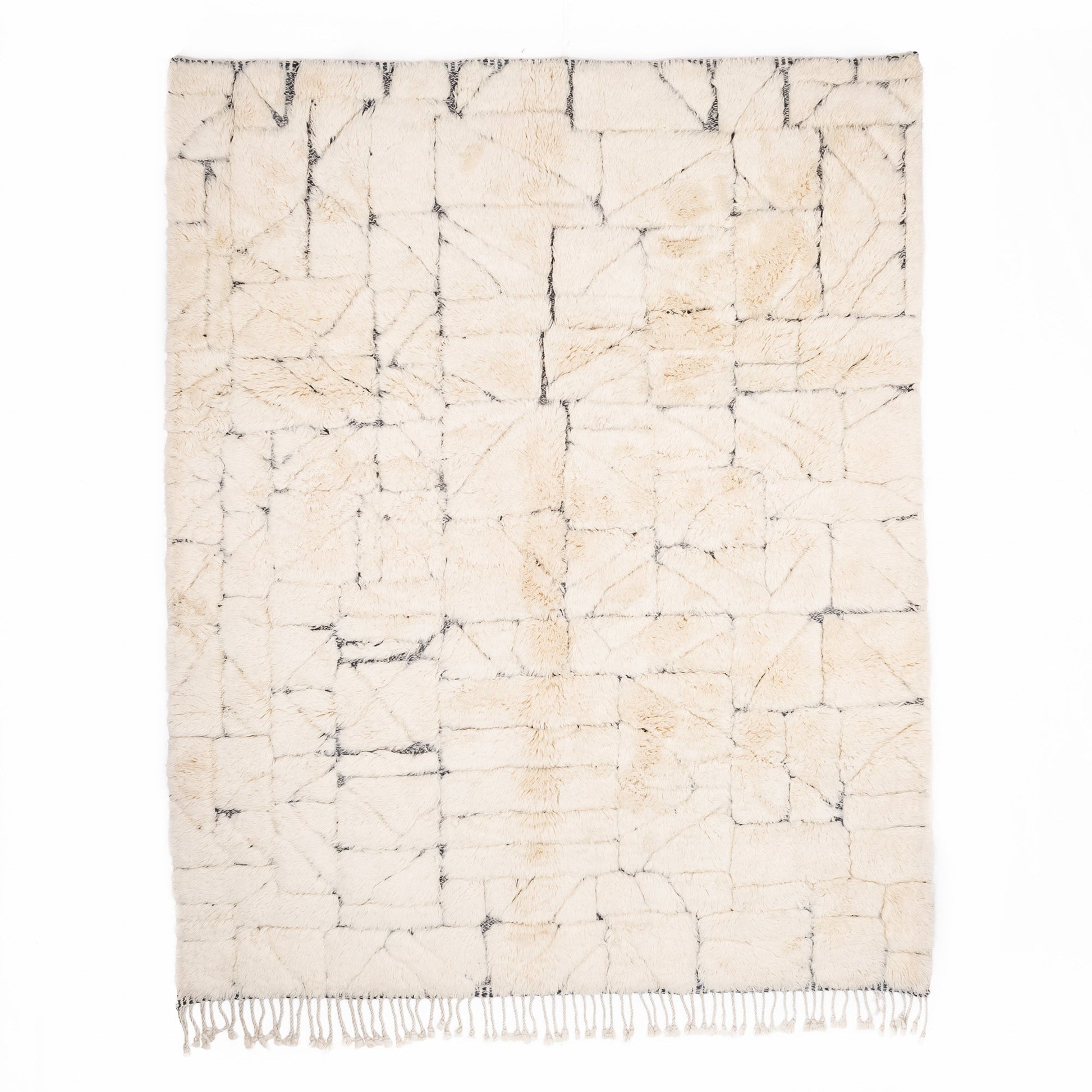 Fragmented Memories - Luxury Shag Moroccan Rug - Wavlynn