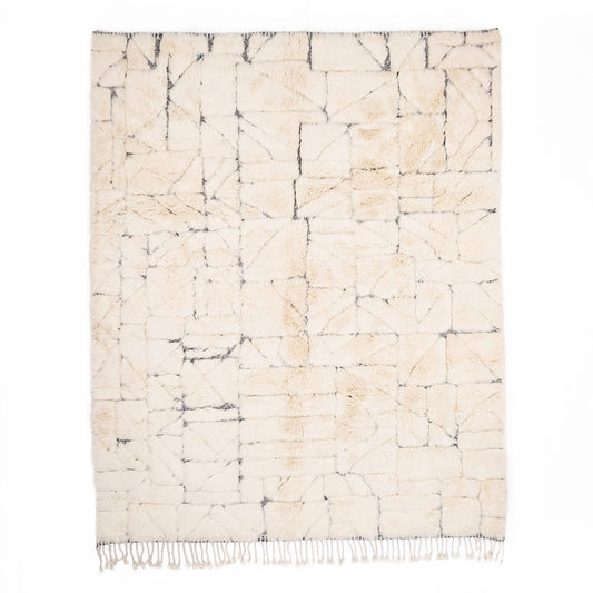 Fragmented Memories - Luxury Shag Moroccan Rug - Wavlynn