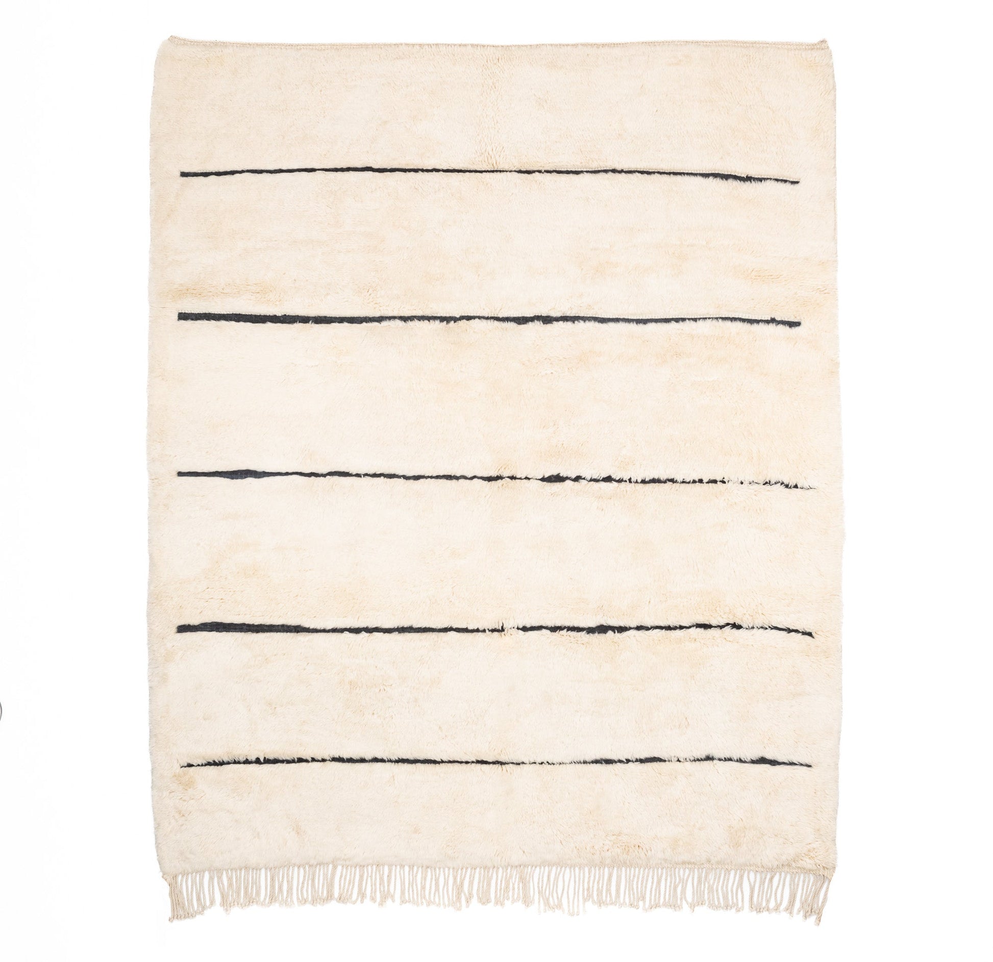 Symetrical Lines - Luxury Shag Moroccan Rug - Wavlynn