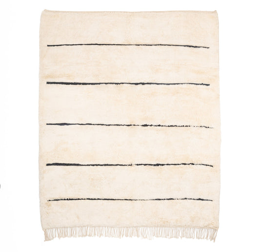 Symetrical Lines - Luxury Shag Moroccan Rug - Wavlynn
