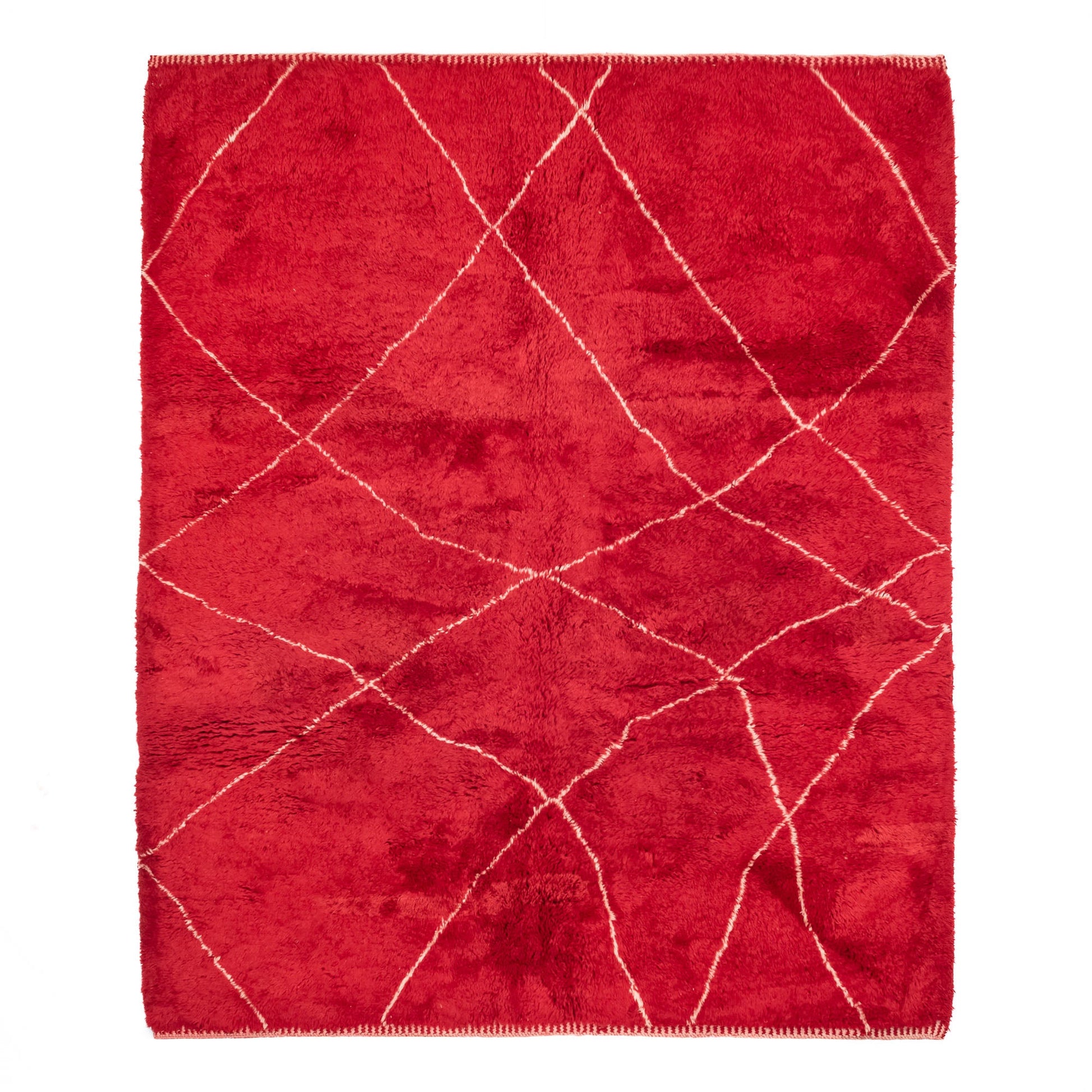 Ruby Rhapsody - Luxury Shag Moroccan Rug - Wavlynn