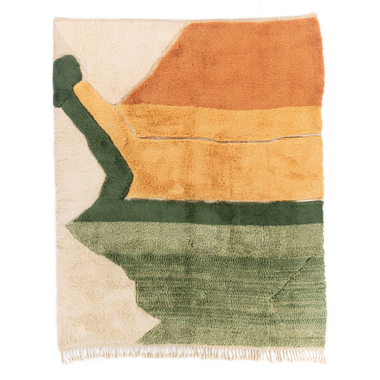 Verdant Dune - Luxury Shag Moroccan Rug - Wavlynn