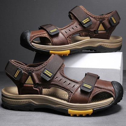 Magnus TrailGuard men's hiking sandals with adjustable straps, cushioned footbed, rugged outdoor design