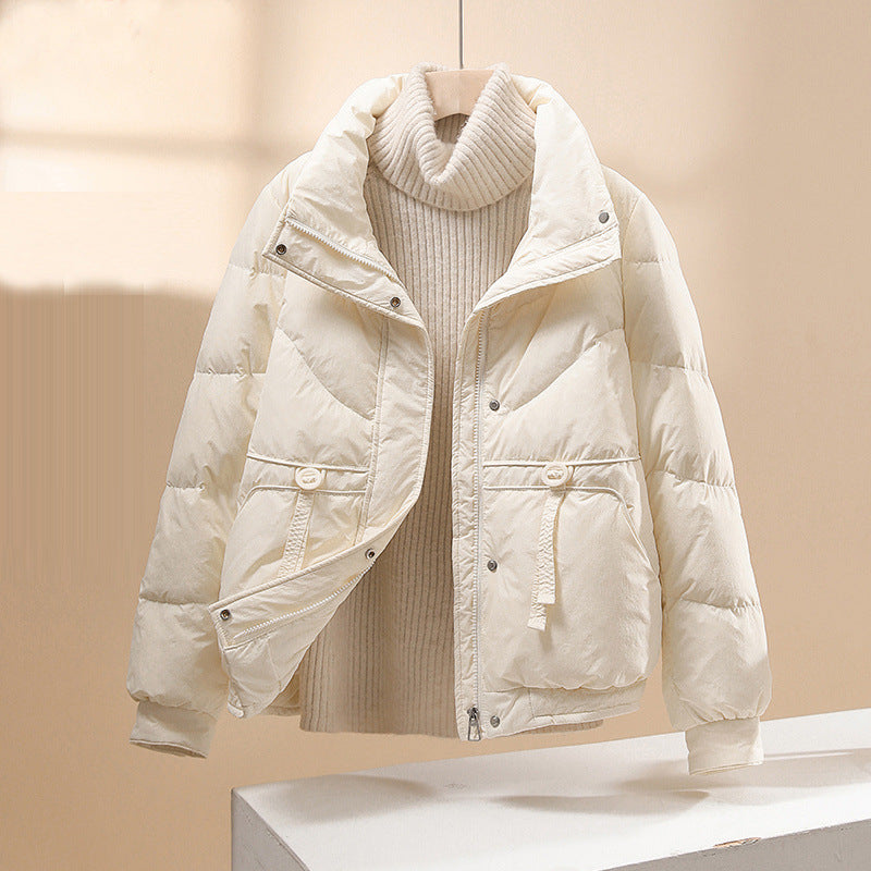 Léa unisex lightweight puffer jacket in solid tone, quilted silhouette with superior insulation for winter