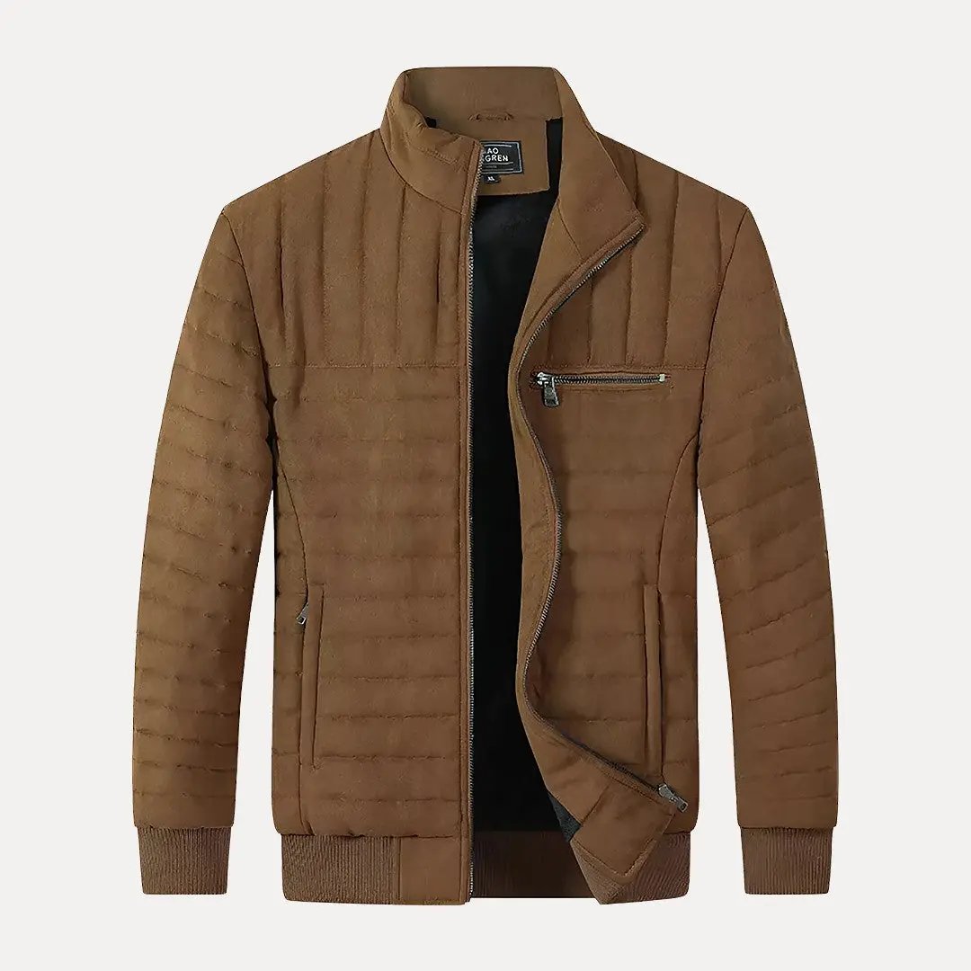 Marc Winter cotton-padded work jacket with thick padding, fleece interior, wear-resistant build for cold weather