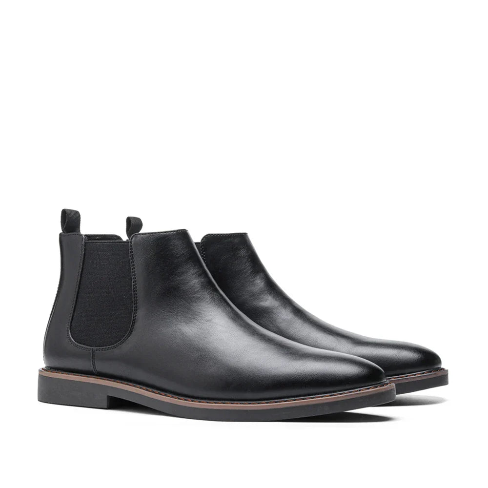 Earthtone Chelsea boots by Marco Bianchi, classic slip-on style with elastic side panels