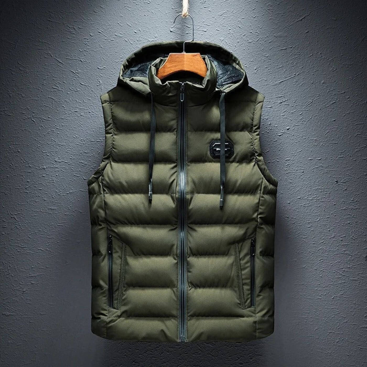 Monarch lightweight hooded jacket in neutral tone, slim fit with adjustable hood for everyday warmth