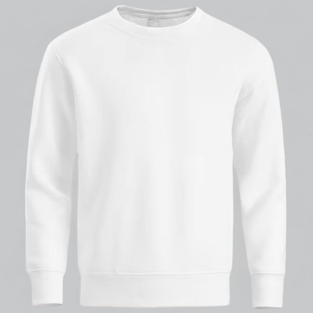 Men's classic crewneck knit sweater long sleeve everyday casual pullover in neutral tones by Wavlynn