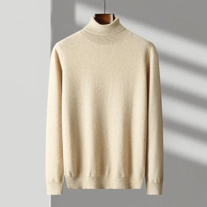 Mac merino wool turtleneck sweater, sleek slim-fit silhouette with moisture-wicking lightweight knit
