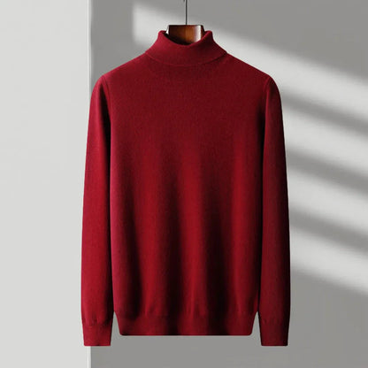 Mac merino wool turtleneck sweater with sleek silhouette, lightweight insulation, and refined fit