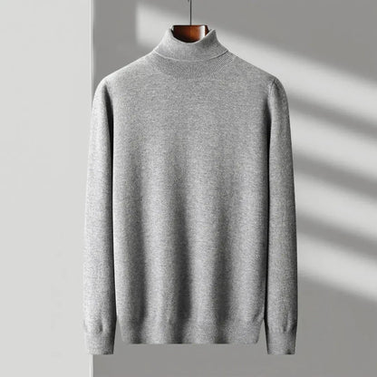 Mac merino wool turtleneck sweater, sleek slim-fit silhouette in premium lightweight knit