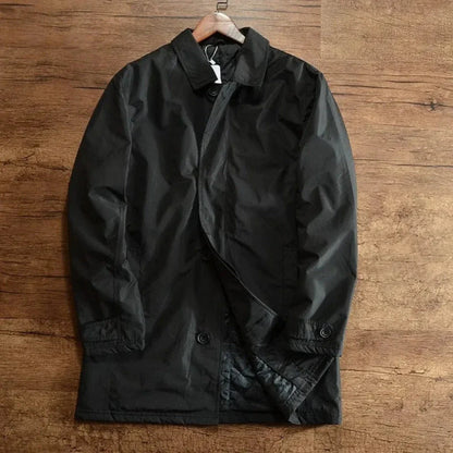 Merrick men's weatherproof overcoat classic tailored silhouette lightweight weather-resistant fabric