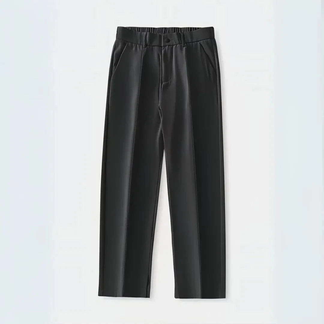 Milan pleated trousers in a relaxed wide-leg silhouette with clean front pleats for effortless style