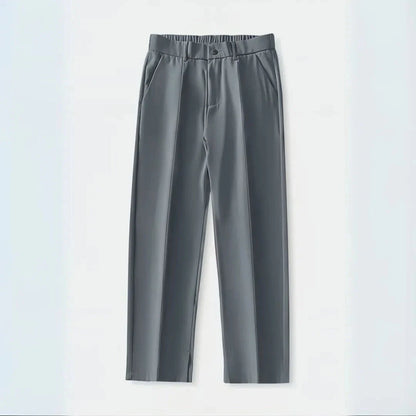 Milan pleated trousers wide-leg silhouette full-length relaxed fit with clean front pleats