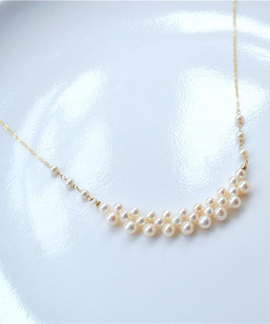 Collier princesse moderne en alliage de cuivre et or avec perles - Wavlynn