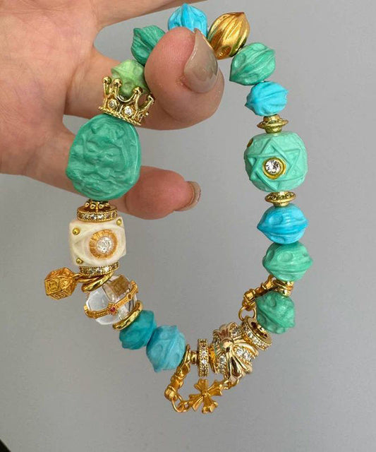 Bracelet à breloques sirène en alliage arc-en-ciel moderne - Wavlynn