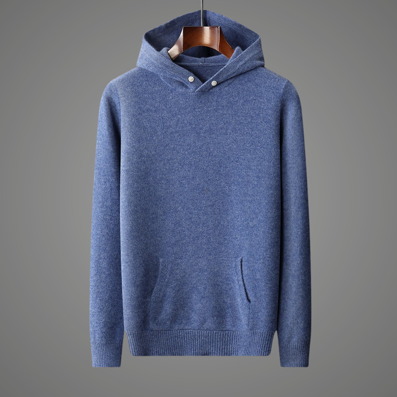 Noam oversized hoodie wool-cotton blend two-tone hood neutral minimalist streetwear pullover