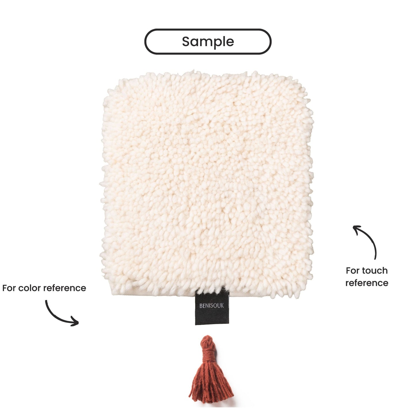 Handmade Moroccan shag rug natural wool Beni Ourain tribal weaving neutral tones artisanal berber