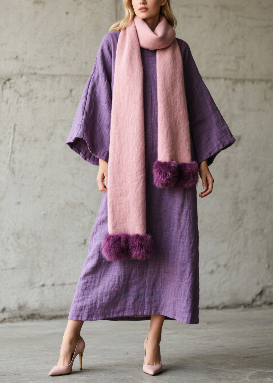 Lavender Cotton Oversized Dress