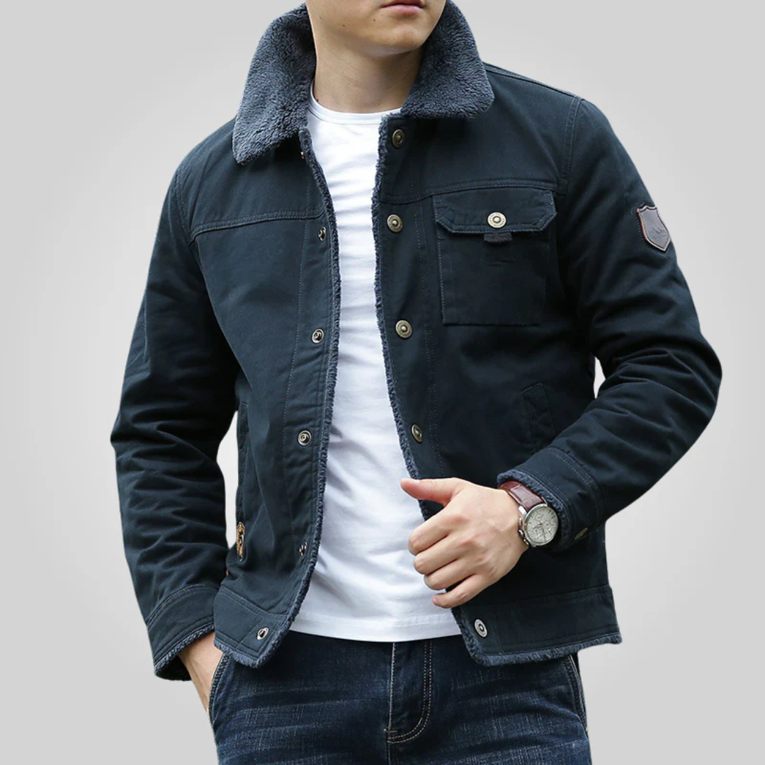 William stylish jacket with fleece-lined interior, heavy-duty breathable construction for everyday wear