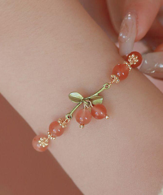 Nouveau bracelet à breloques cerises douces pour femme au début du printemps - Wavlynn