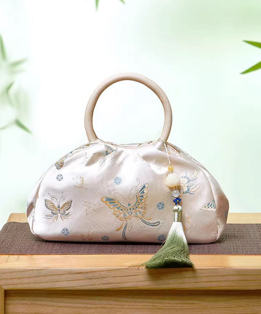 Nouveau sac fourre-tout polyvalent en jacquard à pompons rétro - Wavlynn