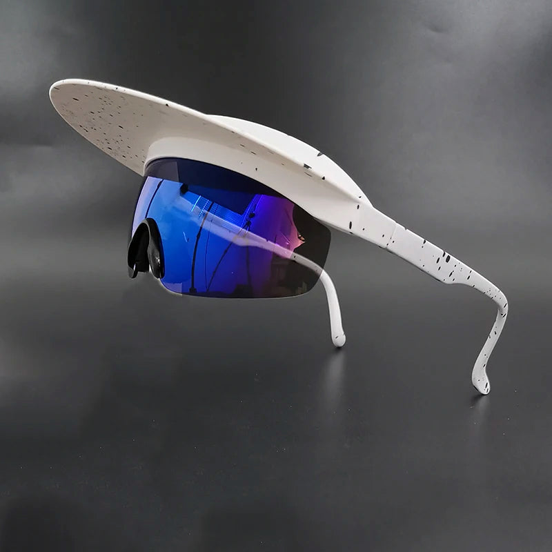Nytron Shield cycling sunglasses with UV400 protection, vibrant polycarbonate wraparound sport frames