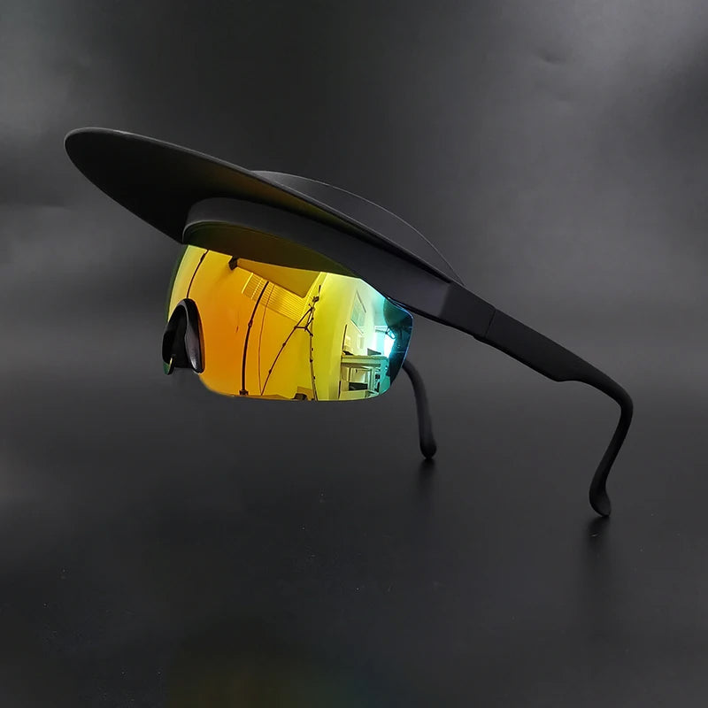 Nytron Shield cycling sunglasses with UV400 protection, wraparound frame, vibrant colors for cyclists