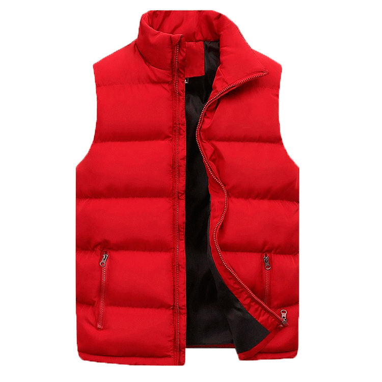 Men's lightweight quilted vest regular fit water-resistant zipper closure for layering