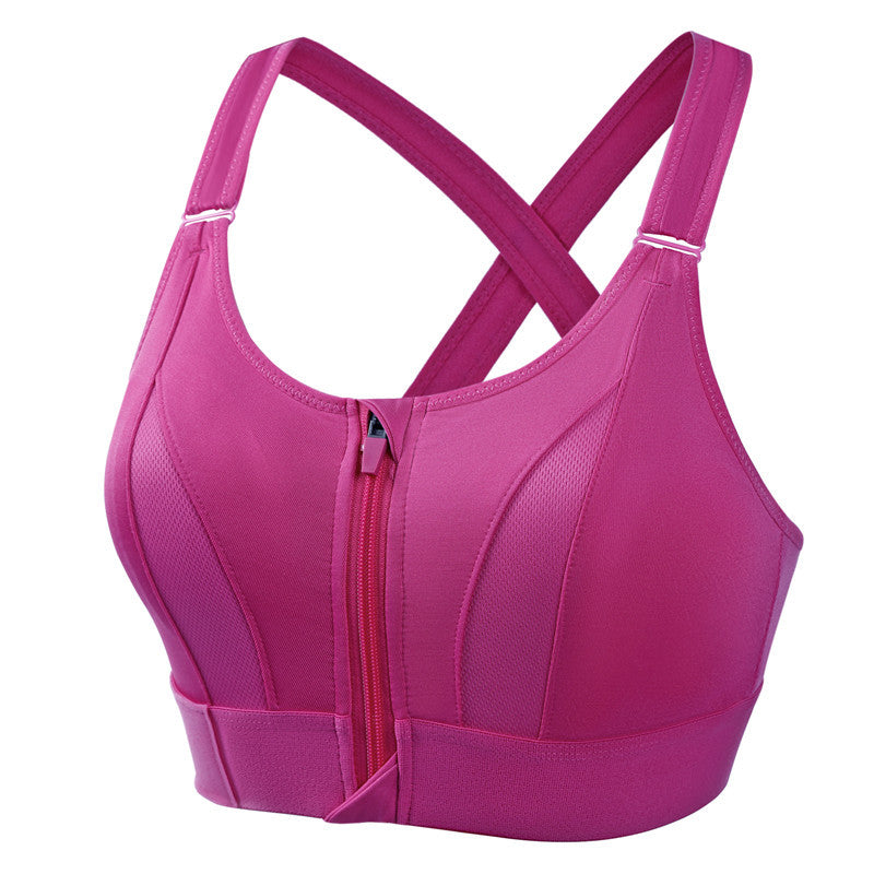 Darla zip-front comfort bra with wide straps, wireless support and easy-on front zipper closure