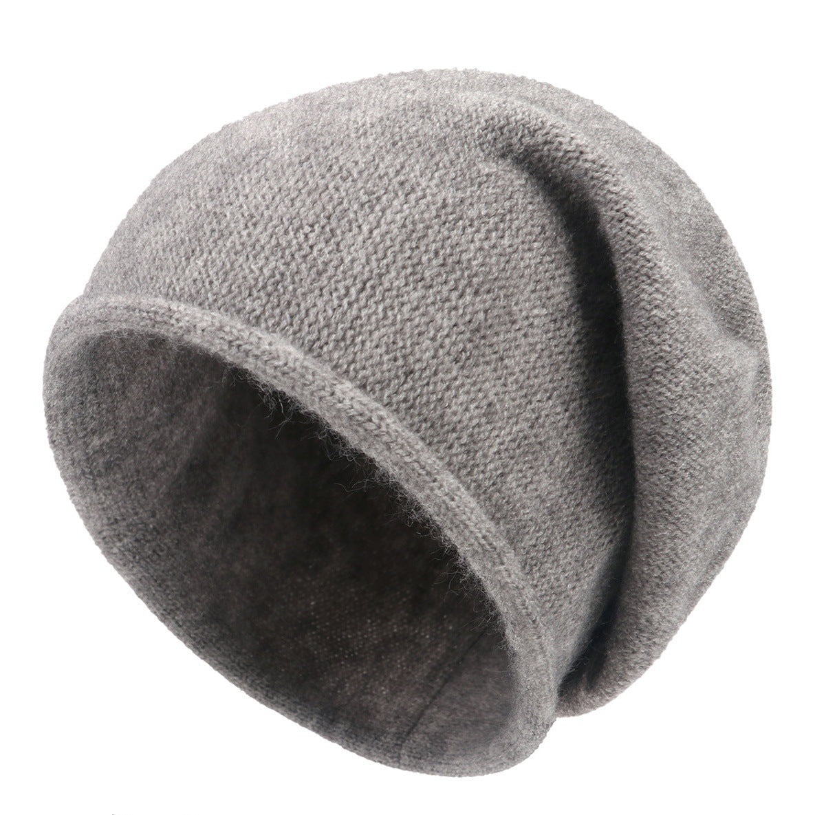 Relaxed fit casual beanie in neutral tone, slouchy silhouette with cloud-soft breathable knit fabric