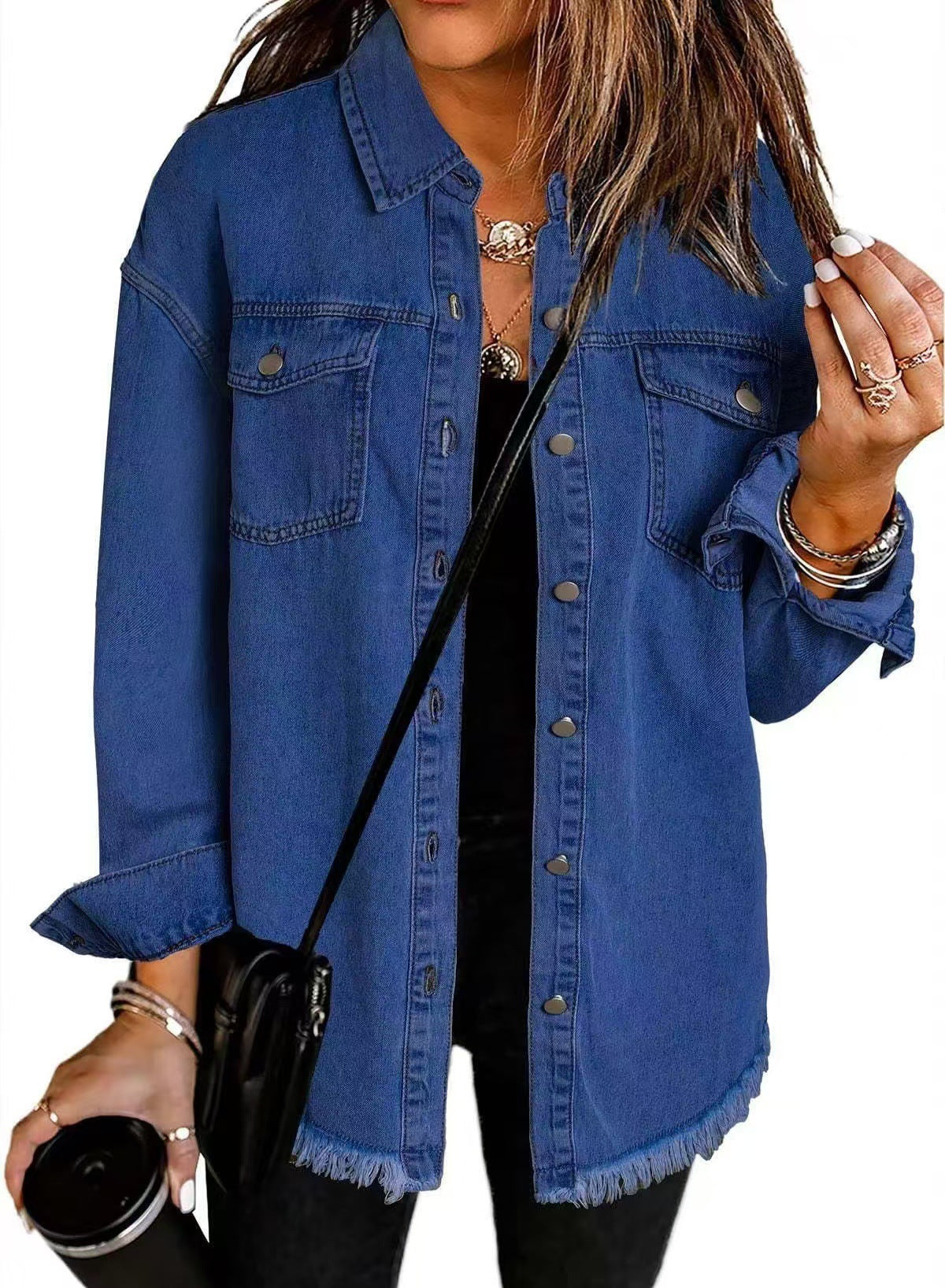 Madeline classic relaxed denim jacket in timeless blue wash, everyday essential with versatile layering fit