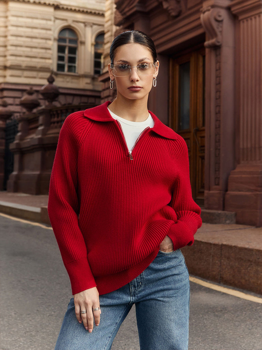 Everly™ relaxed-fit sweater in soft neutral tones, breathable everyday layering essential