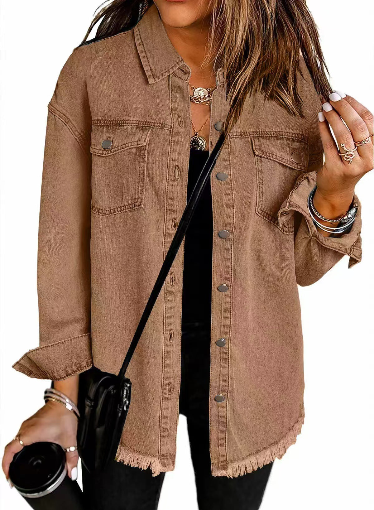 Madeline classic relaxed blue denim jacket with timeless wash, effortless everyday layering piece