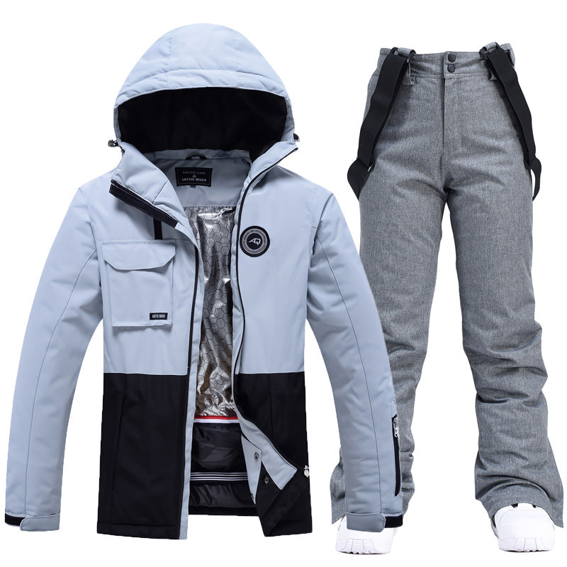 Women's two-piece ski suit water-resistant windproof jacket and pants tailored fit for slopes