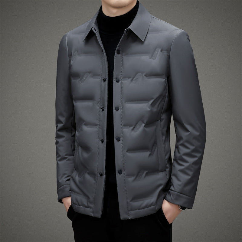 Men's quilted lightweight hip-length jacket tailored fit water-resistant shell spring outerwear