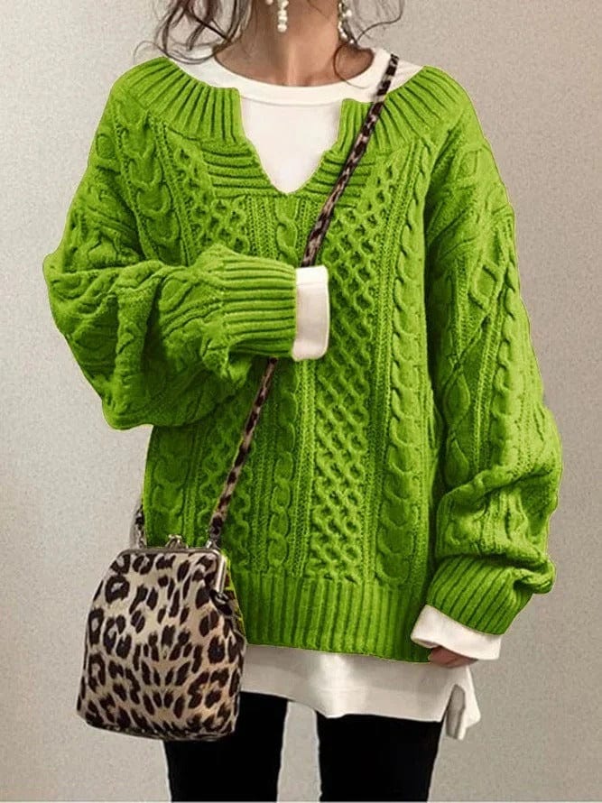 Elegant wool knit sweater in neutral tone, classic relaxed fit with refined texture for polished everyday style