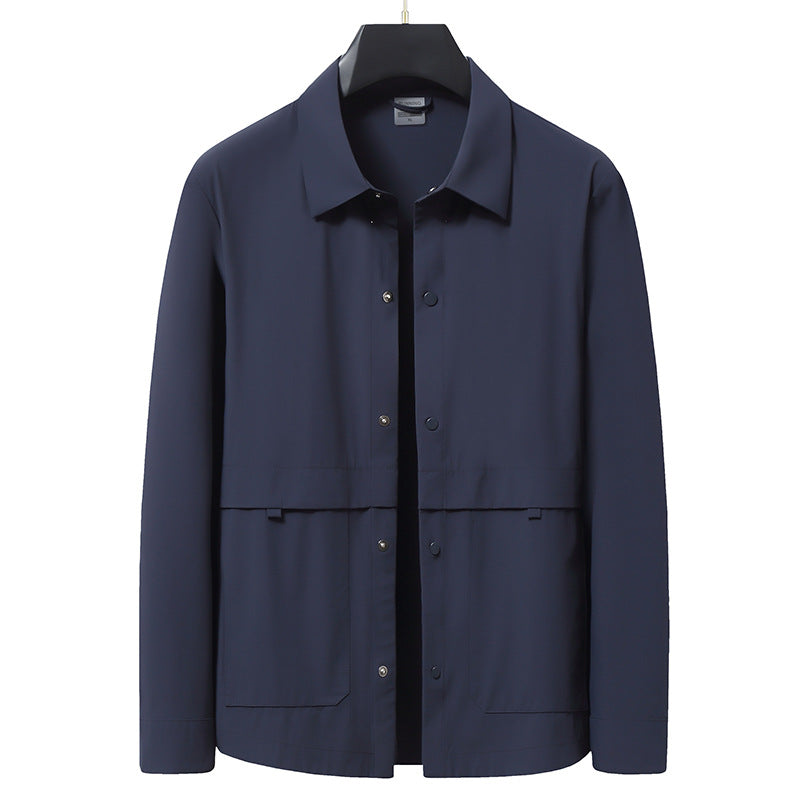 Ascot Shell lightweight nylon windbreaker jacket with classic collar and water-resistant finish
